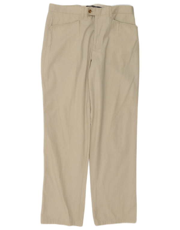Brooksfield Мужские прямые повседневные брюки IT 50 Large W34 L32 Бежевые хлопковые