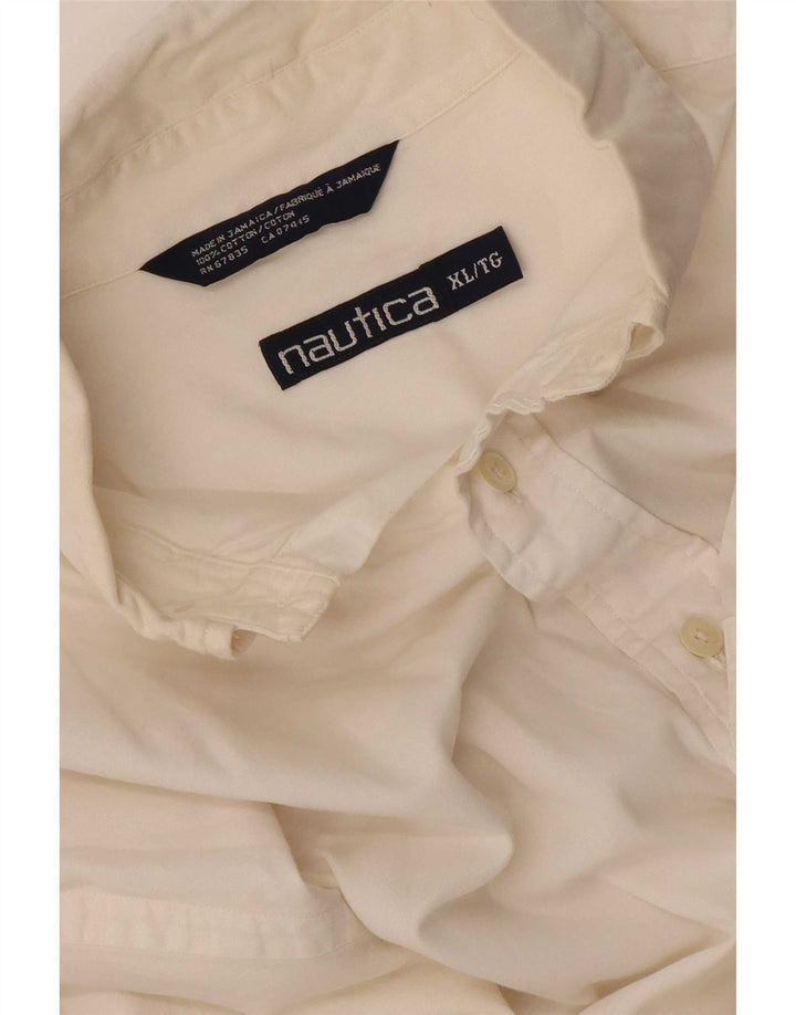 Мужская рубашка Nautica XL, белый хлопок
