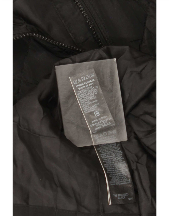 Женское стеганое пальто Marks & Spencer UK 18 XL, черный полиэстер