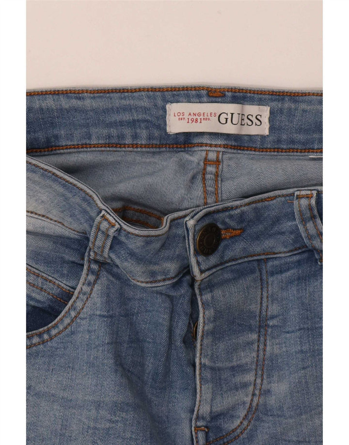 Guess Женские укороченные джинсы узкого кроя W30 L26 Синие