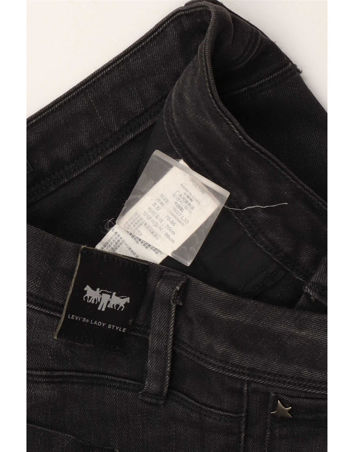 Женские узкие джинсы Levi's с низкой талией W27 L27, серый хлопок