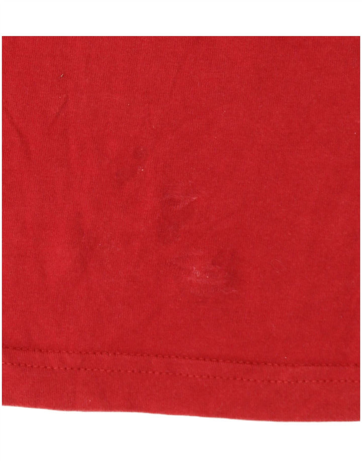 REEBOK Мужская футболка с рисунком, маленький красный хлопок