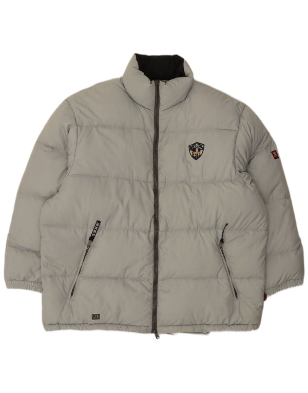 Мужская стеганая куртка XS Exes UK 42 XL, серый полиэстер
