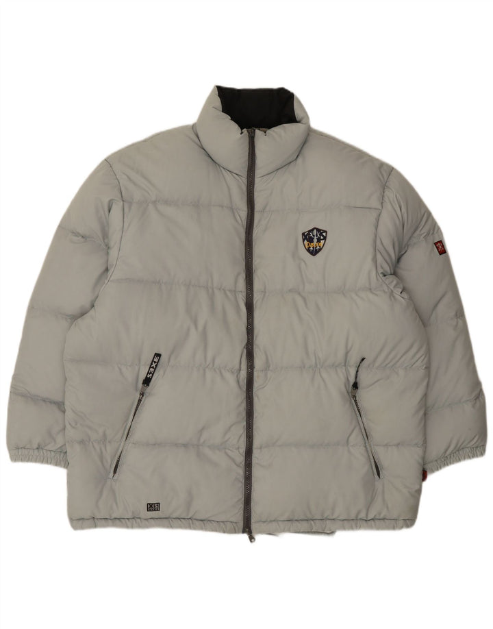 Мужская стеганая куртка XS Exes UK 42 XL, серый полиэстер