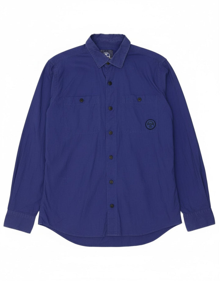NORTH SAILS Mens Shirt Large Blue Cotton