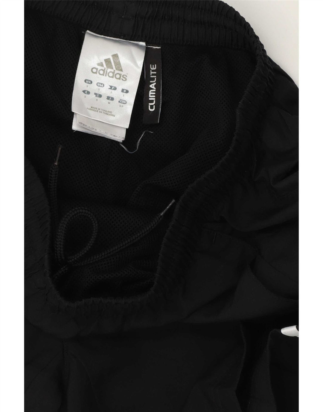 Мужские спортивные шорты Adidas Climalite, маленькие черные, полиэстер с цветными блоками