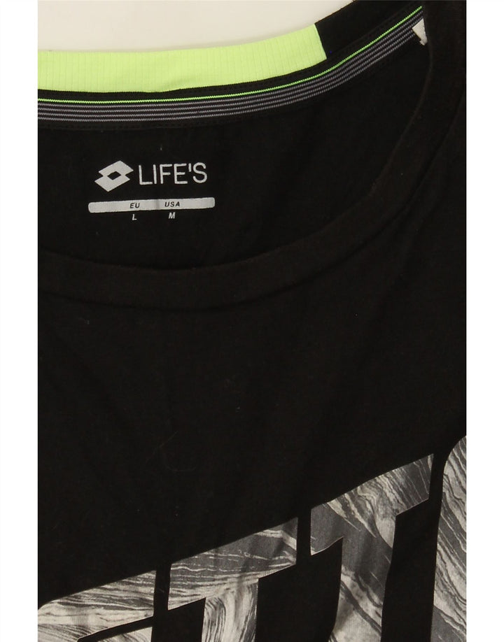 Lotto Mens Life's Graphic Vest Top Medium Черный