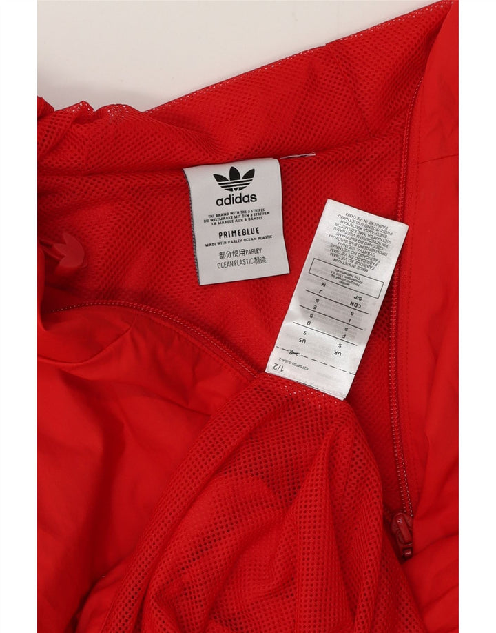 Мужская дождевик с капюшоном ADIDAS UK 36, маленький красный полиэстер