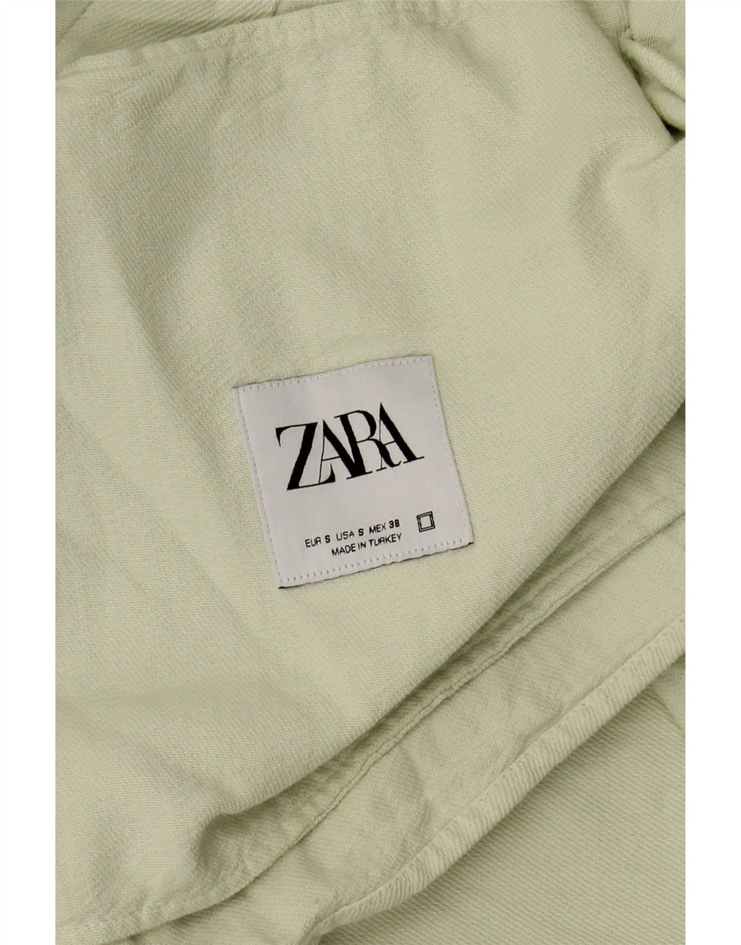 Мужская рубашка Zara маленькая зеленая