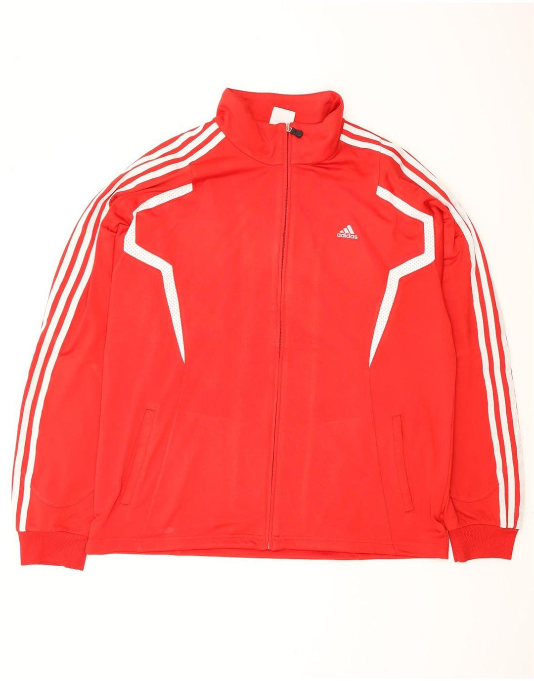 Мужская спортивная куртка Adidas, большая красная полиэстер с цветными блоками