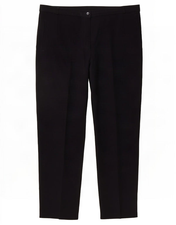 Женские укороченные брюки с высокой талией Marks & Spencer UK 20 2XL W38 L26 Темно-синий B