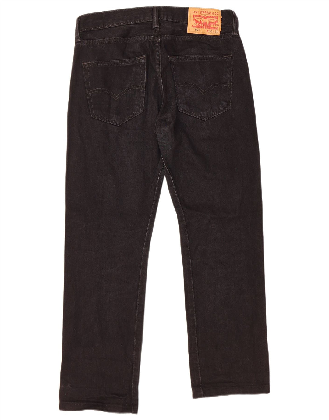 Мужские прямые джинсы LEVI'S 501 W30 L26, черный хлопок