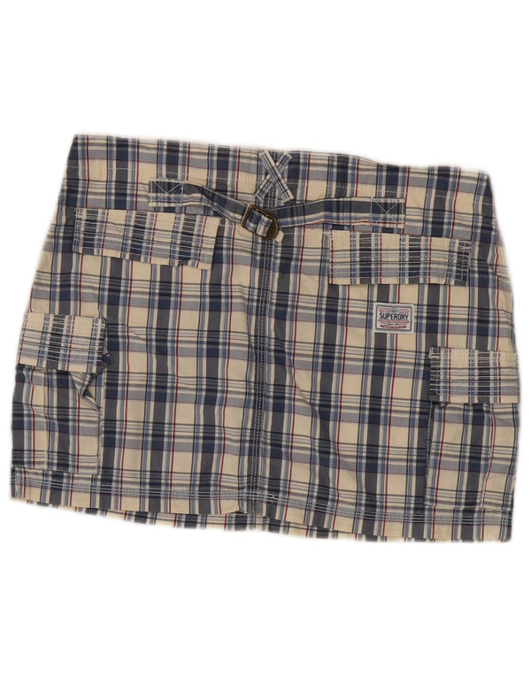 Женская юбка-карго Superdry Medium W30, хлопок в разноцветную клетку