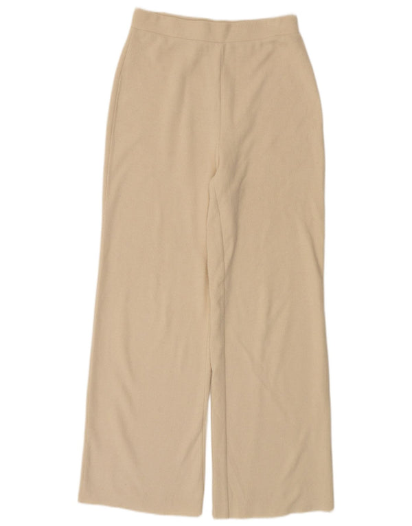 Zara Womens Tracksuit Trousers UK 12 Medium Beige Polyester
