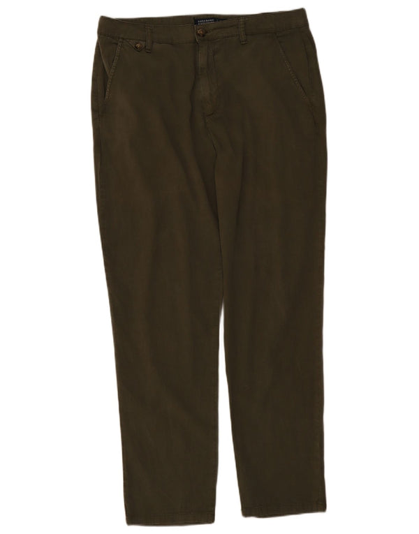Женские узкие брюки-чиносы Zara EU 42, большие W32 L28, зеленые