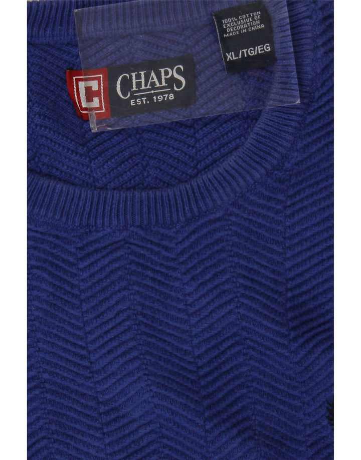 Мужской свитер CHAPS с круглым вырезом XL, синий хлопок