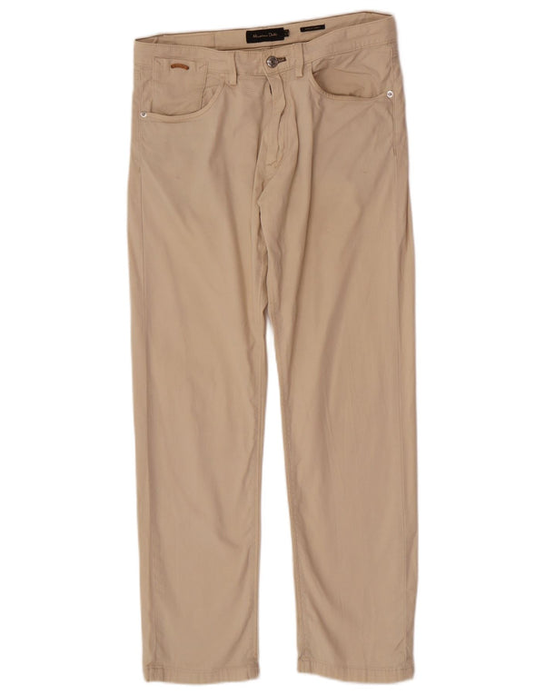 Мужские прямые повседневные брюки Massimo Dutti EU 38 Small W30 L28 Бежевые