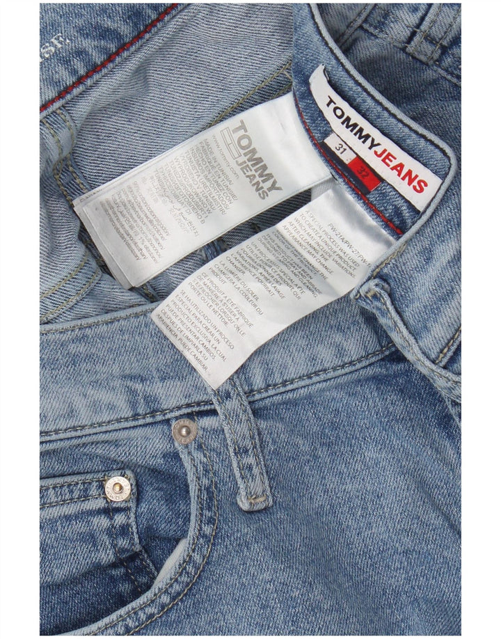 Мужские прямые джинсы TOMMY HILFIGER со средней посадкой W31 L32, синий хлопок