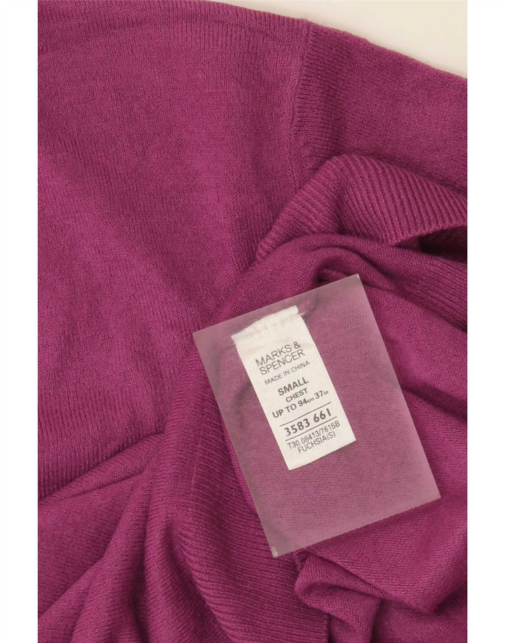 Мужской джемпер с v-образным вырезом Marks & Spencer, маленький темно-бордовый акрил