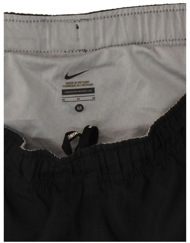 Мужские спортивные шорты Nike среднего размера, черные с цветными блоками, полиэстер, спортивные