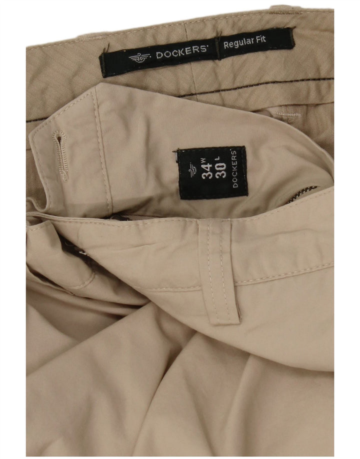Мужские брюки-чиносы Dockers стандартного кроя W34 L30 Бежевые