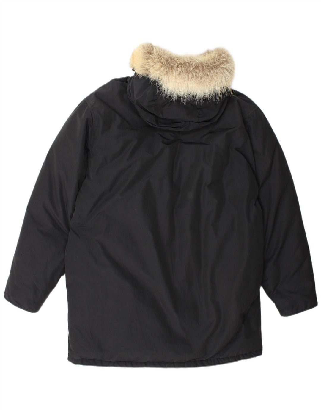 Мужская парка Woolrich с капюшоном UK 40, большая черная хлопковая куртка