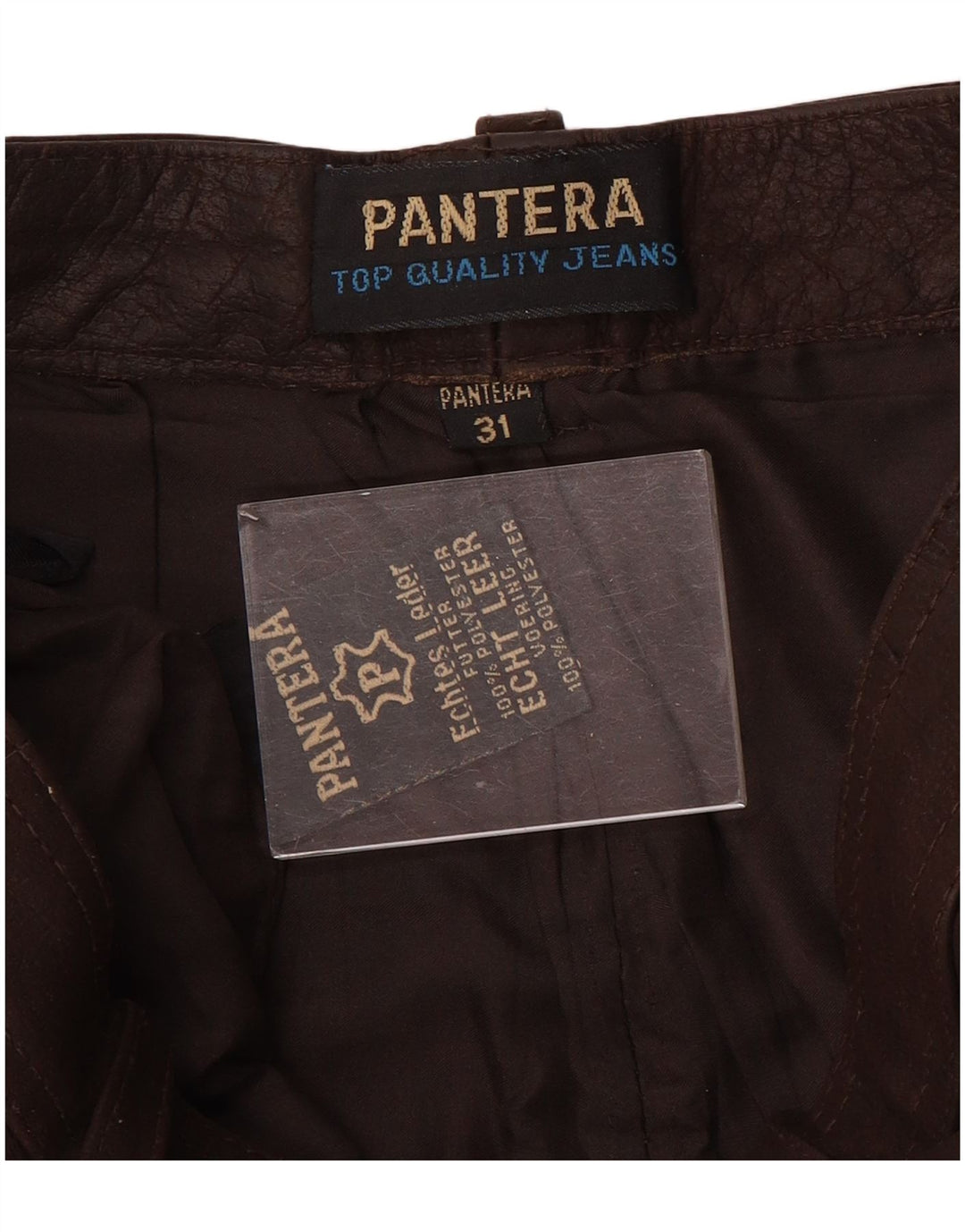 Мужские замшевые брюки Pantera W31 L31 коричневые кожаные