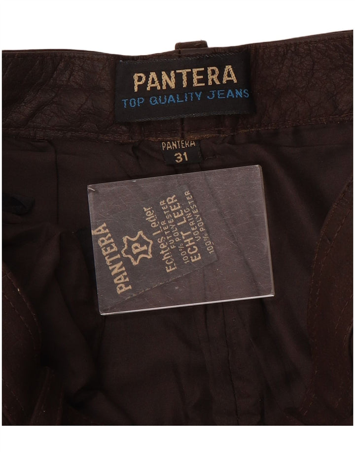 Мужские замшевые брюки Pantera W31 L31 коричневые кожаные
