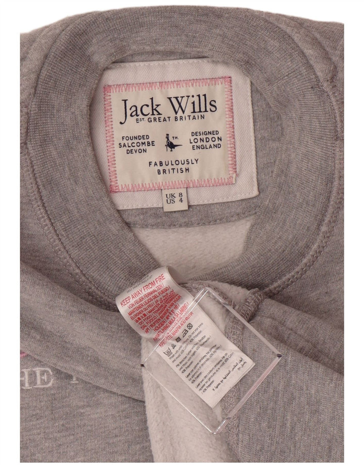 Женский свитер с рисунком JACK WILLS, Великобритания, 8, маленький, серый в крапинку
