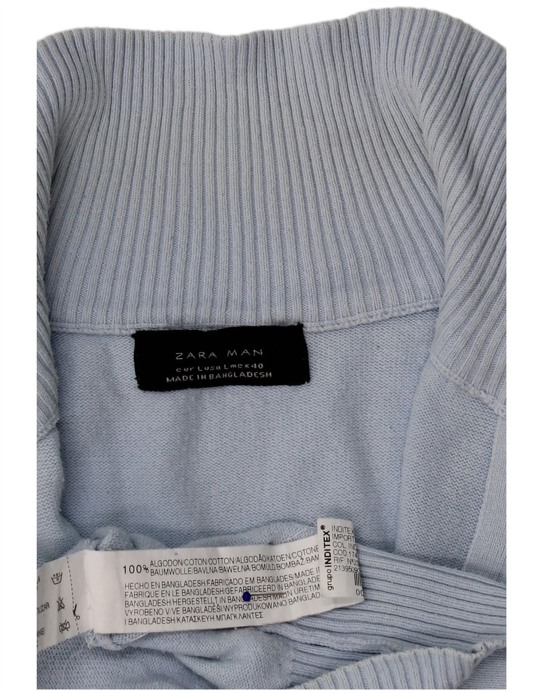 Мужской кардиган Zara, большой синий хлопковый свитер