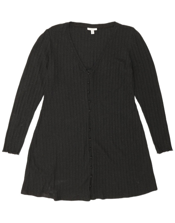 Женское платье-джемпер с длинными рукавами Topshop UK 18 XL, серый полиэстер