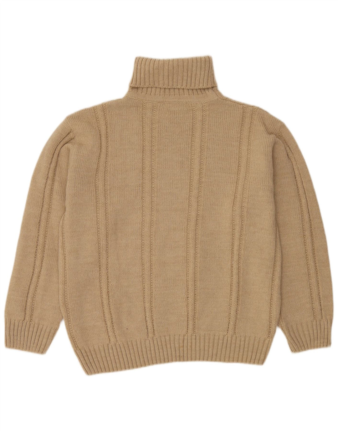 Мужской свитер VINTAGE с высоким воротником IT 52, большой, бежевый, полиакрил