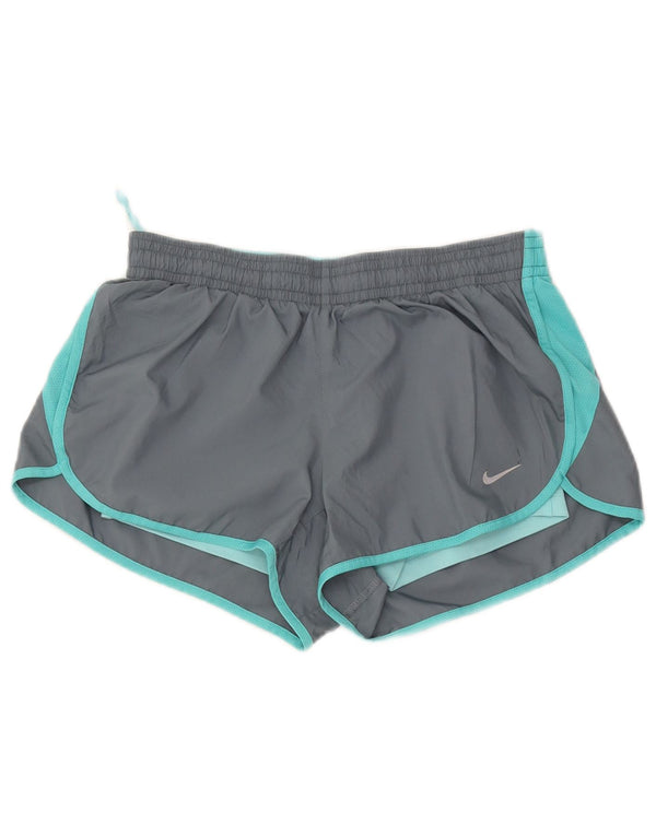 Женские спортивные шорты Adidas Dri Fit UK 14, средние серые с цветными блоками