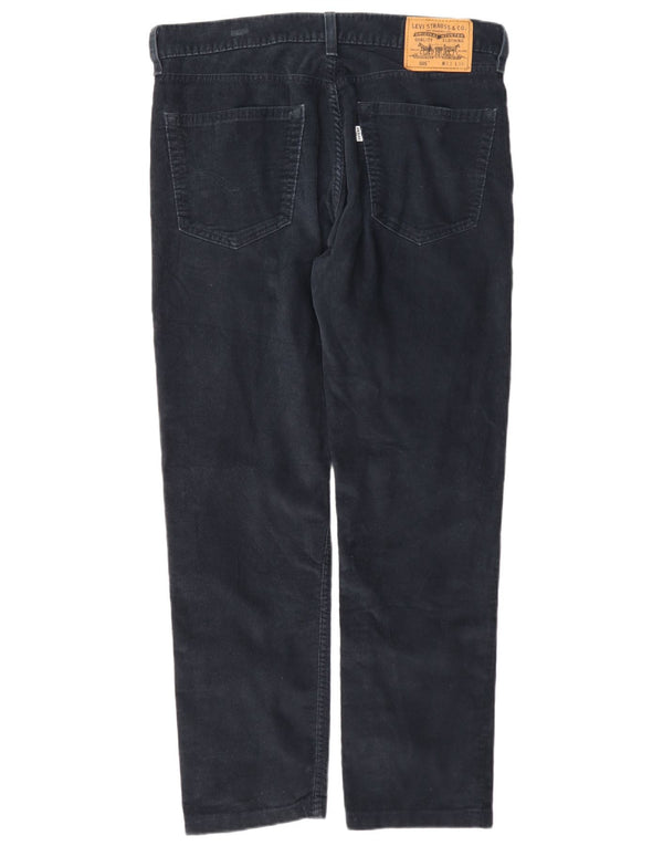 Мужские прямые вельветовые брюки Levi's 505 W33 L28 темно-синие, хлопок