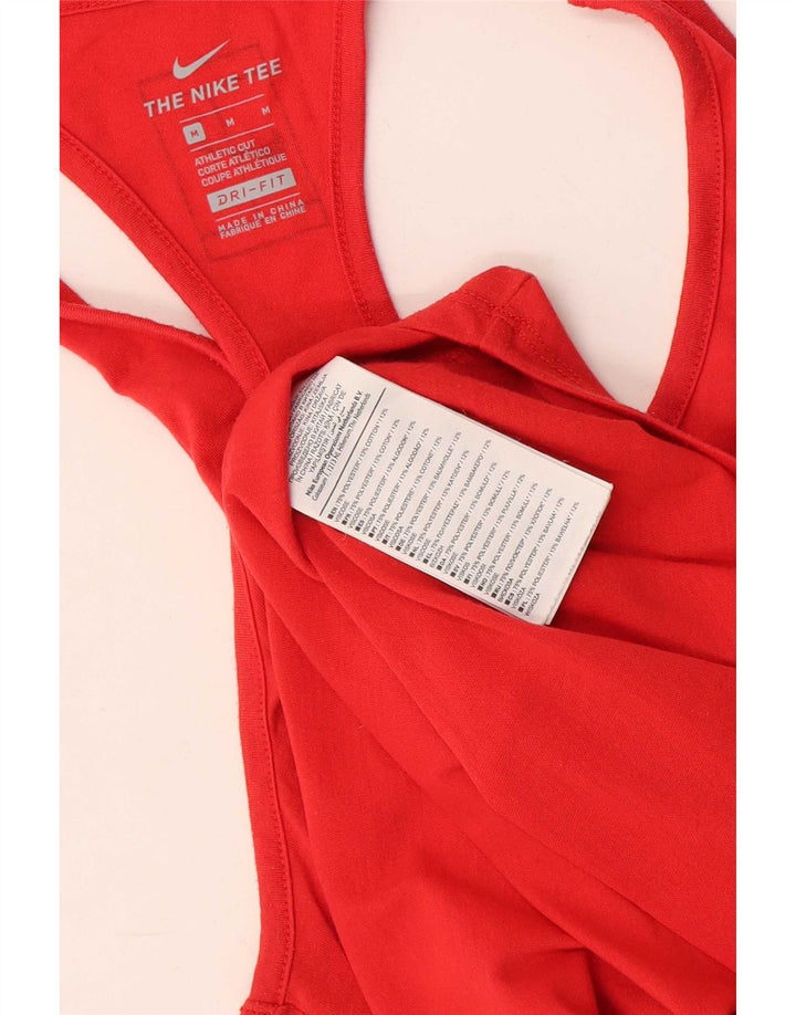 Женский жилет Nike Dri Fit Top UK 12, средний красный полиэстер