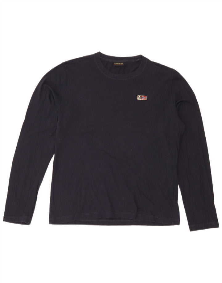 Мужской топ Napapijri с длинным рукавом, большой, темно-синий