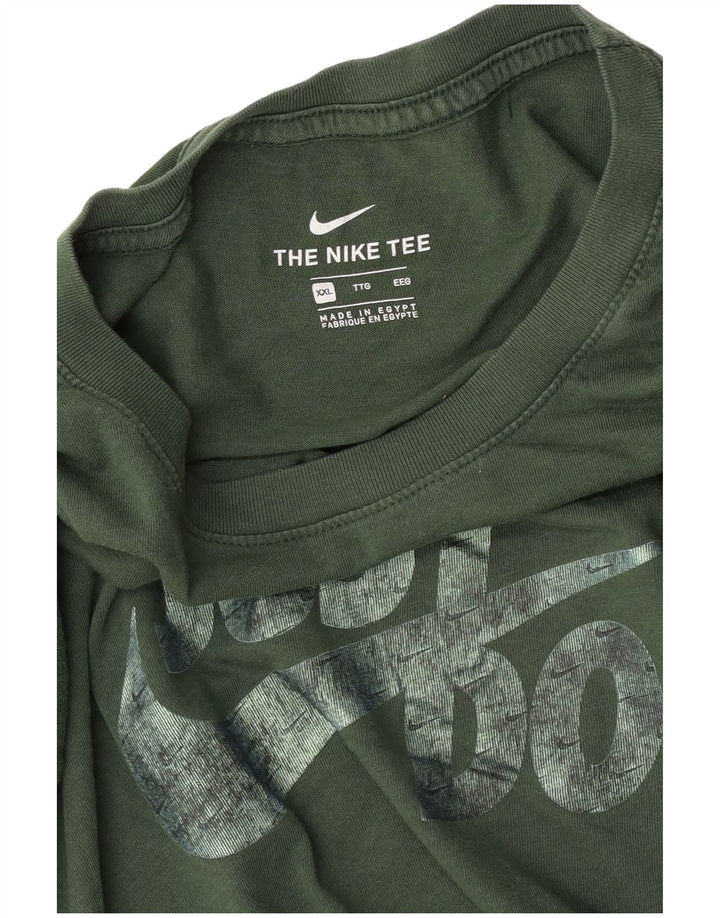 Мужская футболка с рисунком Nike Top 2XL, зеленая