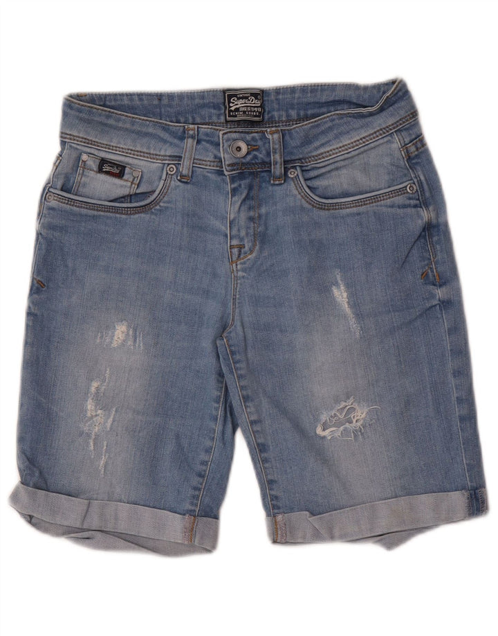 Женские джинсовые шорты Superdry W26, маленькие синие