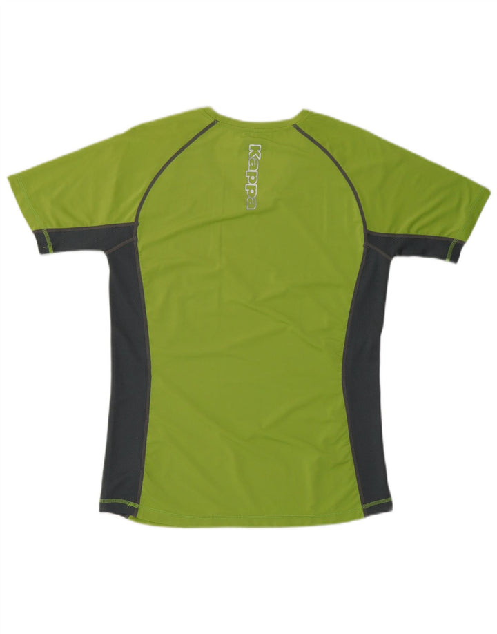 KAPPA Женская футболка с рисунком Top UK 16, большой зеленый цвет, полиэстер с цветными блоками