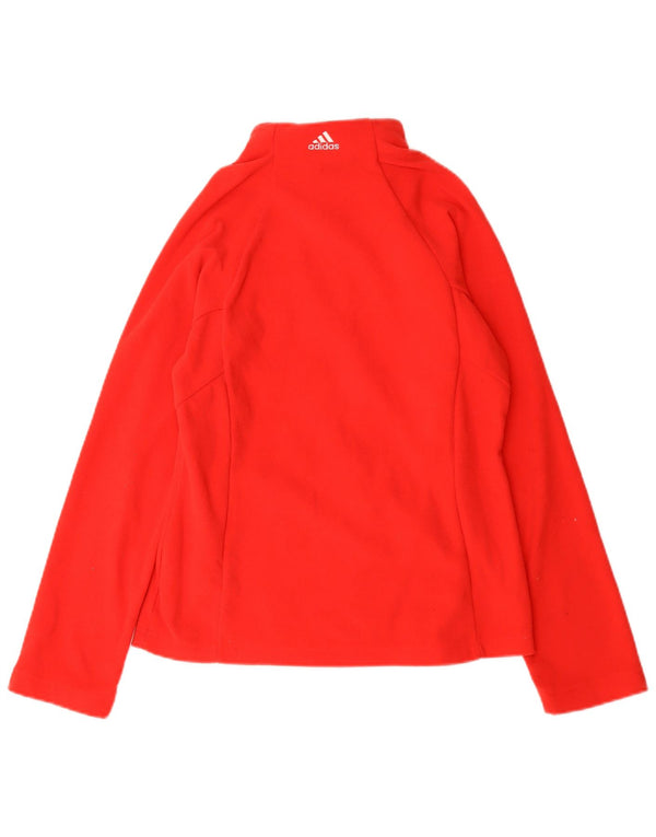 Adidas Женский пуловер с графическим принтом, спортивный костюм, верхняя куртка UK 8, маленький красный