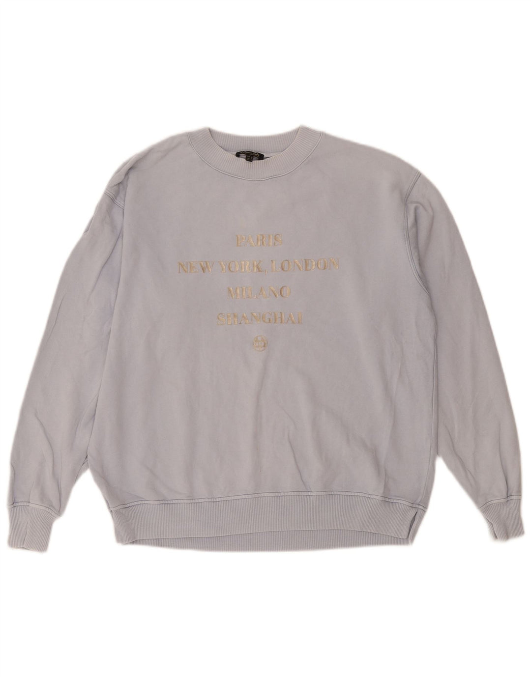 Женский джемпер большого размера с рисунком Massimo Dutti UK 14, средний синий