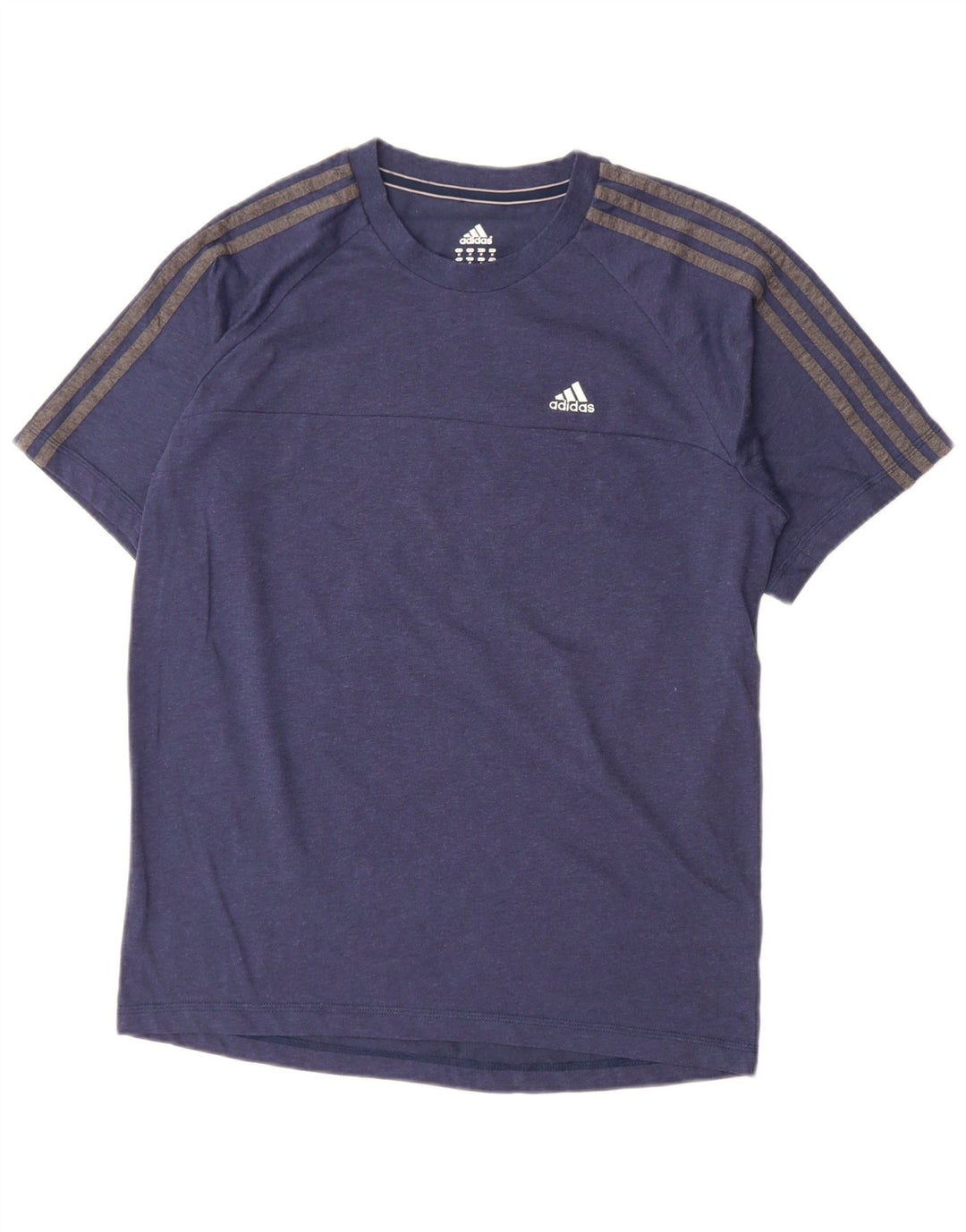 Adidas Mens Climalite Футболка Топ Среднего Темно-Синего Хлопка