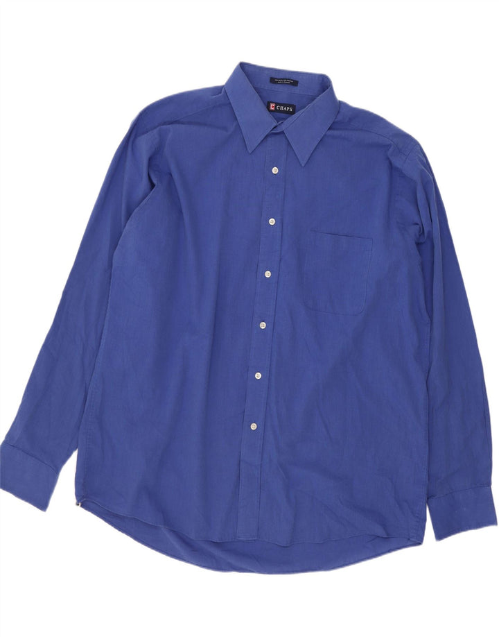 Мужская рубашка Chaps, размер 17 1/2 XL, синяя хлопковая
