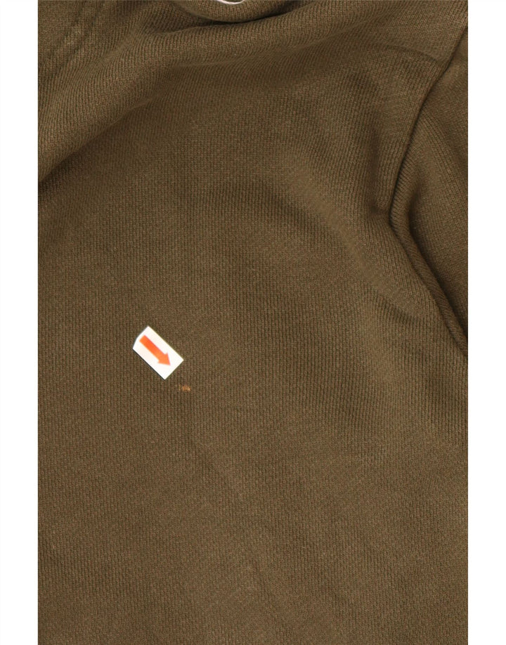 Женский джемпер с капюшоном ADIDAS UK 14, средний цвет хаки, хлопок