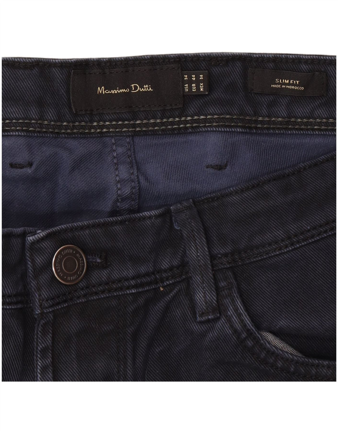 Мужские зауженные джинсы Massimo Dutti EU 44 Large W34 L30 Темно-синие