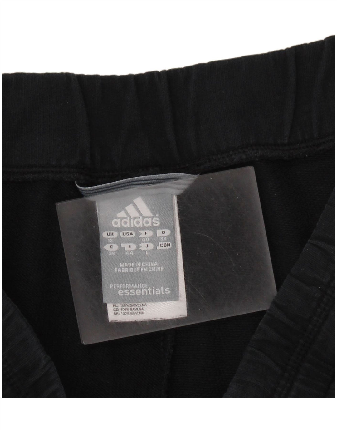 Женские спортивные брюки ADIDAS UK 12, средний черный, хлопок