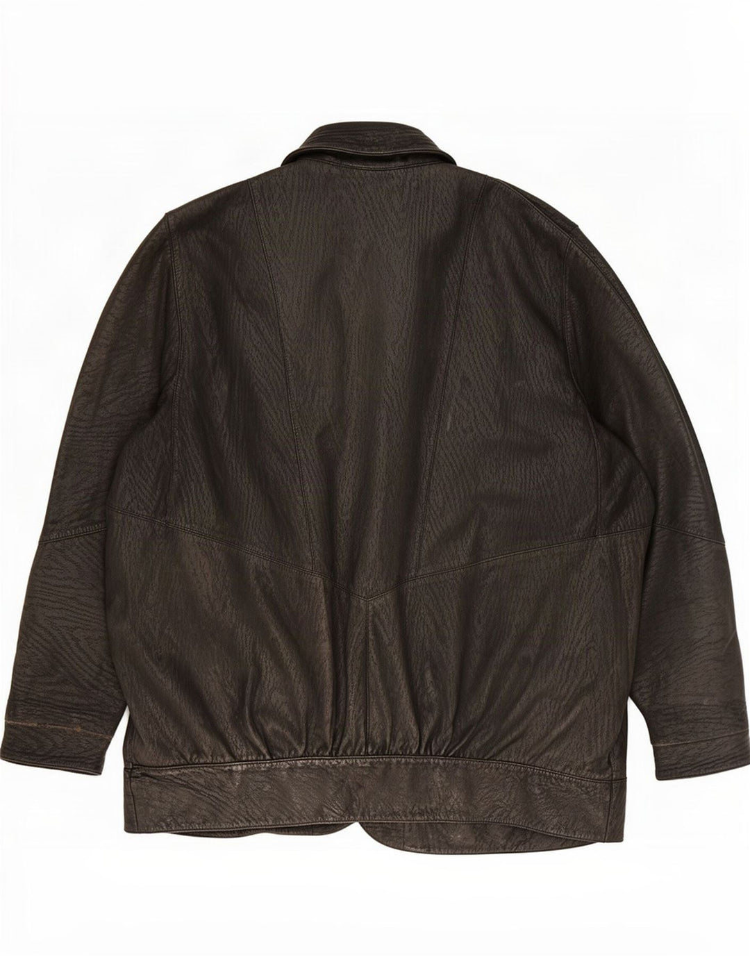 Винтажная женская кожаная куртка UK 18 XL, черная