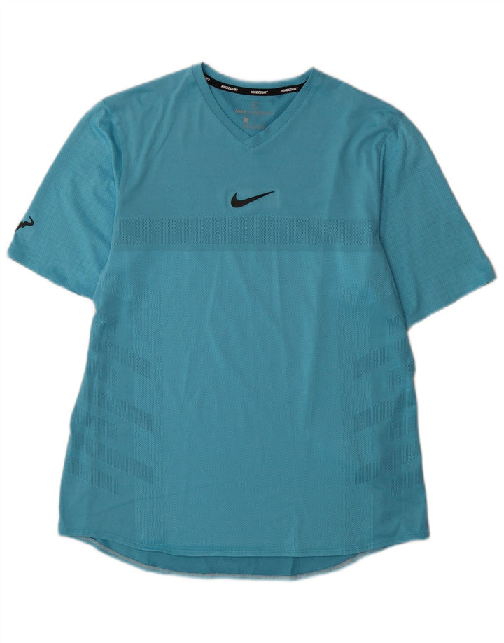 Мужская футболка Nike Dri Fit, большой синий полиэстер