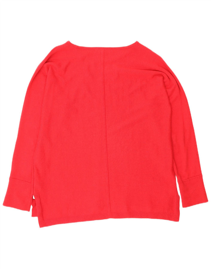 Женский джемпер с вырезом «лодочка» White Stuff UK 12, хлопковый средний красный цвет