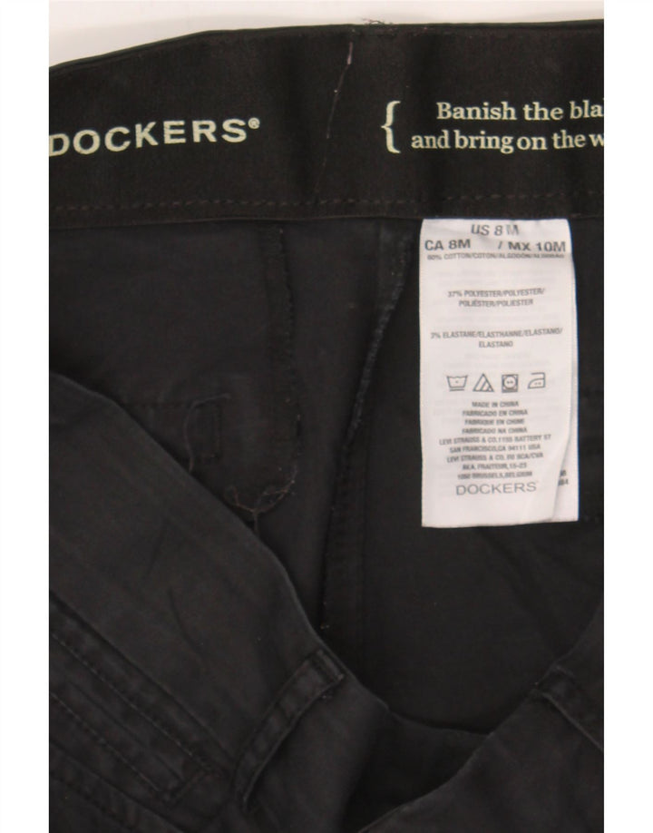 DOCKERS Womens Straight Casual Trousers US 8 Medium W30 L31 Black Vintage Dockers and Second-Hand Dockers from Messina Hembry 